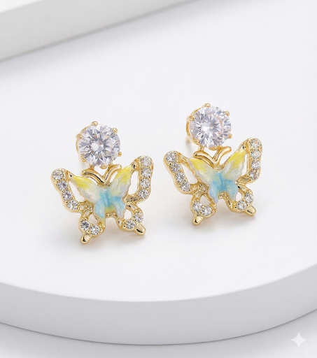 His rangeen titli earrings